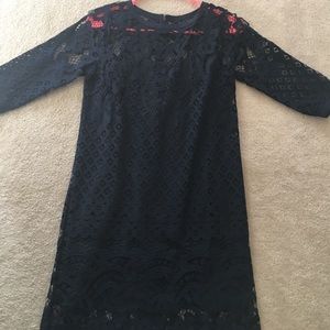 Navy Lace Ann Taylor Loft shift dress